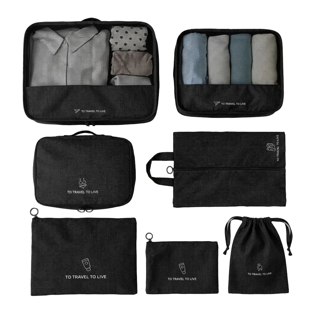 The Ultimate 7-Piece Luggage Organizer Kit.